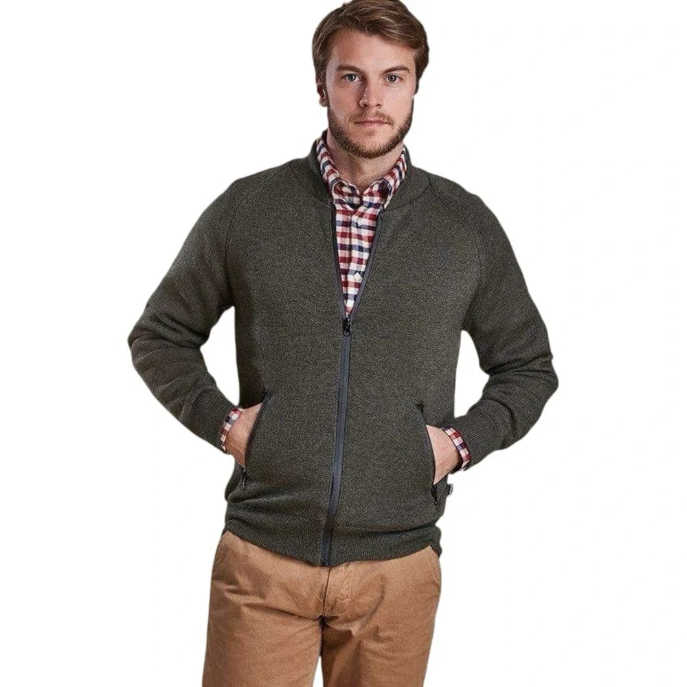 Barbour Becket Zip Through Jacket in Gray, Men’s Size XL, 100% Wool, Fully Lined
